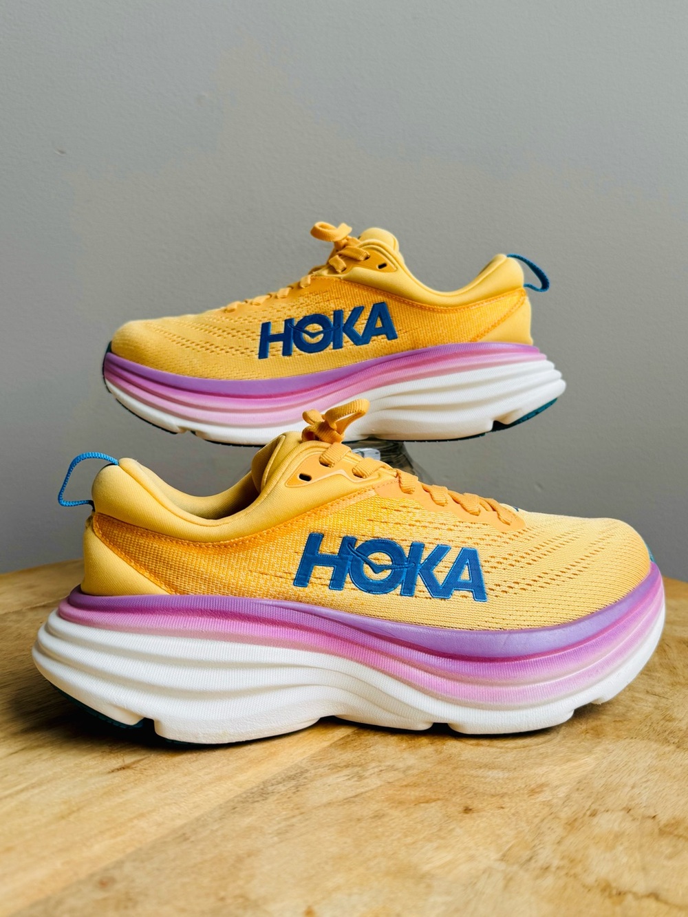 HOKA Bondi 8 Women's Size 6.5 Max Cushion Impala Cyclamen Running Shoes